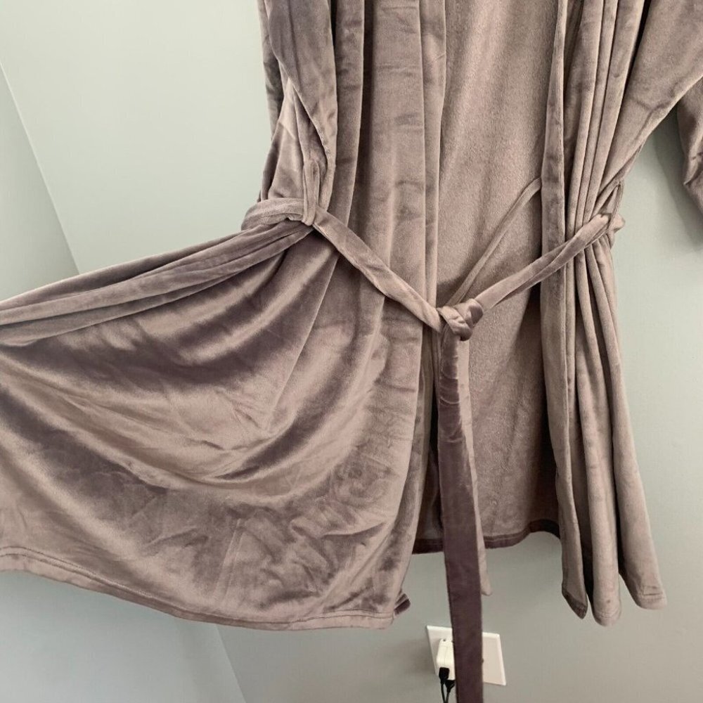 Splendid Womens Robe House Coat Plush NWT Purple Velour Belted Lounge 1X 2X 3X - Picture 7 of 14
